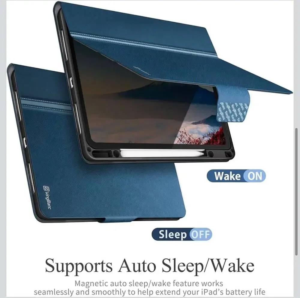 kingBlanc iPad Pro 12.9-inch Case (3rd/4th/5th/6th Gen) with Apple Pencil Holder